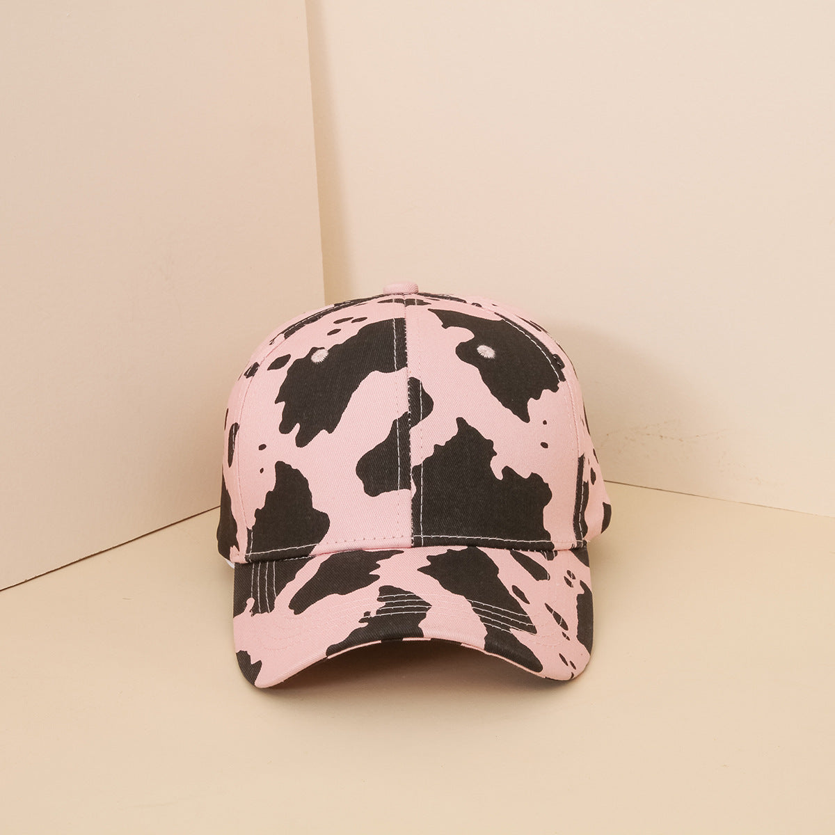 Venta al por mayor Gorra de béisbol con estampado de vaca de algodón para niños